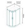 Offset Quadrant Shower Enclosure Right Hand 1200mm - 8mm Glass - Aquafloe Elite II Range