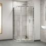 Sliding Door Quadrant Enclosure with Shower Tray 800 x 800mm - 6mm Glass - Aquafloe Range