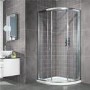 Sliding Door Quadrant Enclosure with Shower Tray 800 x 800mm - 6mm Glass - Aquafloe Range