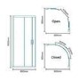 Sliding Door Quadrant Enclosure with Shower Tray 800 x 800mm - 6mm Glass - Aquafloe Range