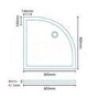 800mm Quadrant Shower Enclosure with Tray - Vega