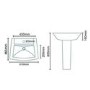 Veneto Square Basin and Full Pedestal