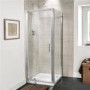 Pivot Shower Enclosure with Tray 760 x 800mm 6mm Glass - AquaFloe Range