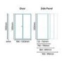1000 x 800 Bi Fold Shower Enclosure - 6mm Glass