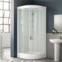 900mm Quadrant Hydromassage Shower Cabin with Tray - Aqualine