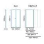 Bi Fold Door Enclosure 700mm - 6mm Glass - Aquafloe Range