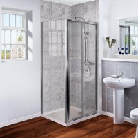 Bi Fold Door Enclosure 900mm with Side Panel 700mm - 6mm Glass - Aquafloe Range Bi Fold Door Enclosure 900mm with Side Panel 700mm - 6mm Glass - Aquafloe Range