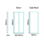 Bi-Fold Shower Enclosure with Tray 900 x 800mm - 6mm Glass - Aquafloe Range
