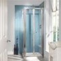 Bi Fold Enclosure 760mm with Side Panel 1000mm - 6mm Glass - Aquafloe Range