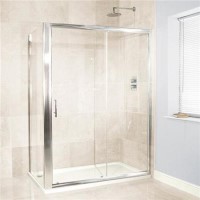 Sliding Shower Enclosure 1400 x 800mm  - 6mm Glass - Aquafloe Range
