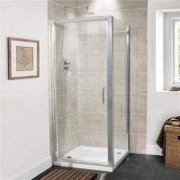 800 x 760mm Rectangular Pivot Shower Enclosure with Tray - AquaFloe 800 x 760mm Rectangular Pivot Shower Enclosure with Tray - AquaFloe