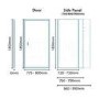 800 x 760mm Rectangular Pivot Shower Enclosure with Tray - AquaFloe