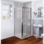 Bi-Fold Shower Enclosure with Tray 800 x 760mm - 6mm Glass - Aquafloe Range