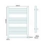 600 x 800 Beta Heat Electric Square Chrome Heated Towel Rail