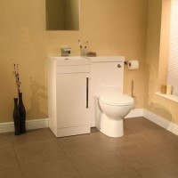 Apex White Left Hand Combination Unit Tampa Soft-close Toilet Option