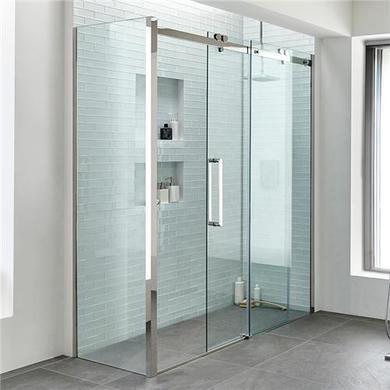 Shower Enclosure Left Hand 1400mm with Side Panel 800mm - 10mm Glass - Trinity Premium Range