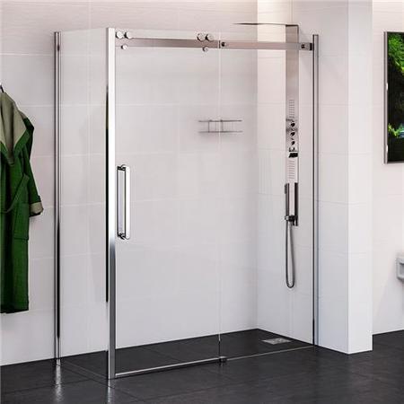 Sliding Shower Door Left Hand 1600mm - 10mm Glass - Trinity Premium Range