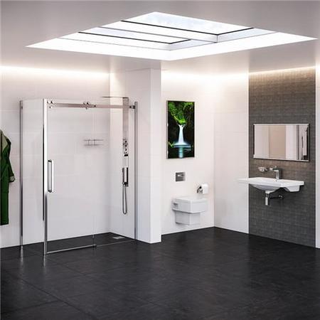 Sliding Shower Door Left Hand 1600mm - 10mm Glass - Trinity Premium Range