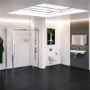 Sliding Shower Door Left Hand 1600mm - 10mm Glass - Trinity Premium Range