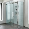 Sliding Shower Enclosure Right Hand 1700 x 760mm - 10mm Easy Clean Glass - Trinity Range