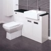 Cuba Toilet and Basin Combination Unit with Black Worktop - Tabor back to wall toilet- Cuba Range