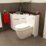 Left Hand Corner Combination Unit with Aurora Toilet - Vigo