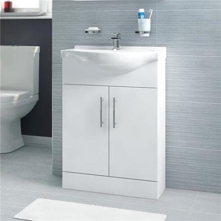 Windsor™ 55 White Vanity Basin Unit, no waste, tap