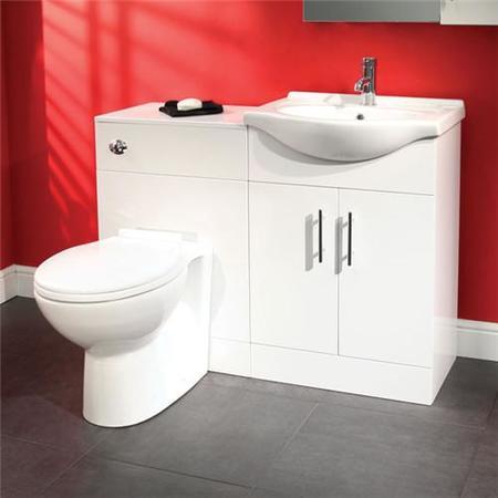 Toilet and Basin Combination Unit - 550mm Vanity Unit & Tampa Toilet - Windsor