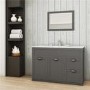 Nottingham Grey 1000 Vanity Unit with Como tap - Modern handle