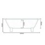 Tabor 1670 x 750 Freestanding Bath with Modern Feet