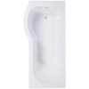 Left Hand P Shaped Bath with Curved Bath Screen - L1675 x W850mm