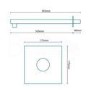 Quadrato Square 175mm Shower Head & Wall Arm