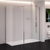 1600 x 700mm Walk-In Enclosure with Tray 10mm Glass - Trinity