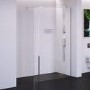 Wet Room Screen 1200 x 200mm with Return Panel 250mm - 10mm Glass - Trinity Range