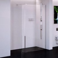 Wet Room Panel 700mm with 250mm Return Panel - 10mm Glass - Trinity Range