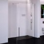 Wet Room Panel 700mm with 250mm Return Panel - 10mm Glass - Trinity Range