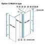Wet Room Panel 700mm with 250mm Return Panel - 10mm Glass - Trinity Range