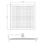 Square Chrome Shower Set with Thermostatic Valve - Sima
