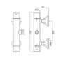 Square Chrome Shower Set with Thermostatic Valve - Sima
