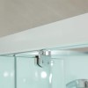 1200mm x 800mm Shower Cabin with Aqua White Back Panels with Square Valve -Quatro