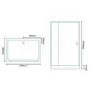 1200mm x 800mm Shower Cabin with Aqua White Back Panels with Square Valve -Quatro