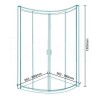 1000 x 1000mm Sliding Door Quadrant Enclosure 8mm Glass - Aquafloe Iris