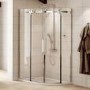 Offset Sliding Door Quadrant Enclosure 900mm -  8mm Glass - Aquafloe Iris Range