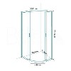 Offset Sliding Door Quadrant Enclosure 900mm -  8mm Glass - Aquafloe Iris Range