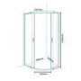 Offset Sliding Door Quadrant Enclosure 900mm -  8mm Glass - Aquafloe Iris Range