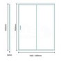 Sliding Shower Door 1700mm - 8mm Glass - Aquafloe Range