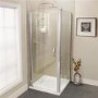 Hinged Door Enclosure 900mm - 8mm Glass - AquaFloe Iris Range