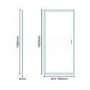 Hinged Door Enclosure 900mm - 8mm Glass - AquaFloe Iris Range