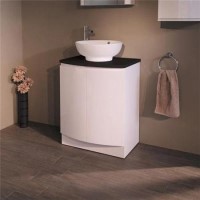 Voss 620 Floor Mounted Black Countertop Vanity Unit - No Basin