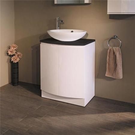 Voss 620 Floor Mounted Black Countertop Vanity Unit - No Basin